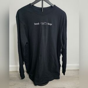 NWT Women's Nike Swoosh Hoops Black Long Sleeve Tee